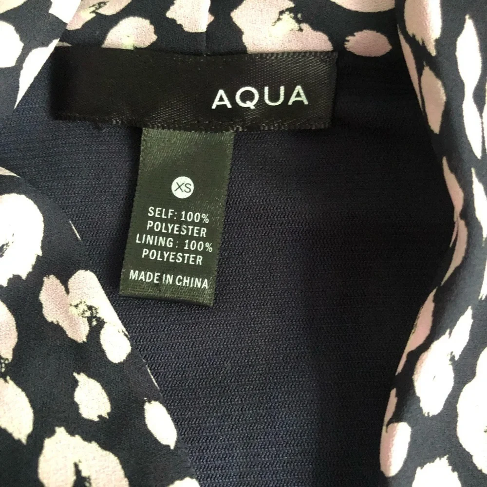 𝅺AQUA floral mini dress with‎ pockets